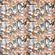 Ania Forest/Azul/Ochre Zamora Fabric by Harlequin