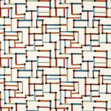 134786 Lineas Spice/Terracotta/Midnight Zamora Fabric by Harlequin