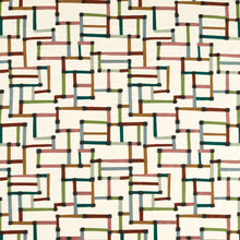 134787 Lineas Forest/Azul/Blush Zamora Fabric by Harlequin