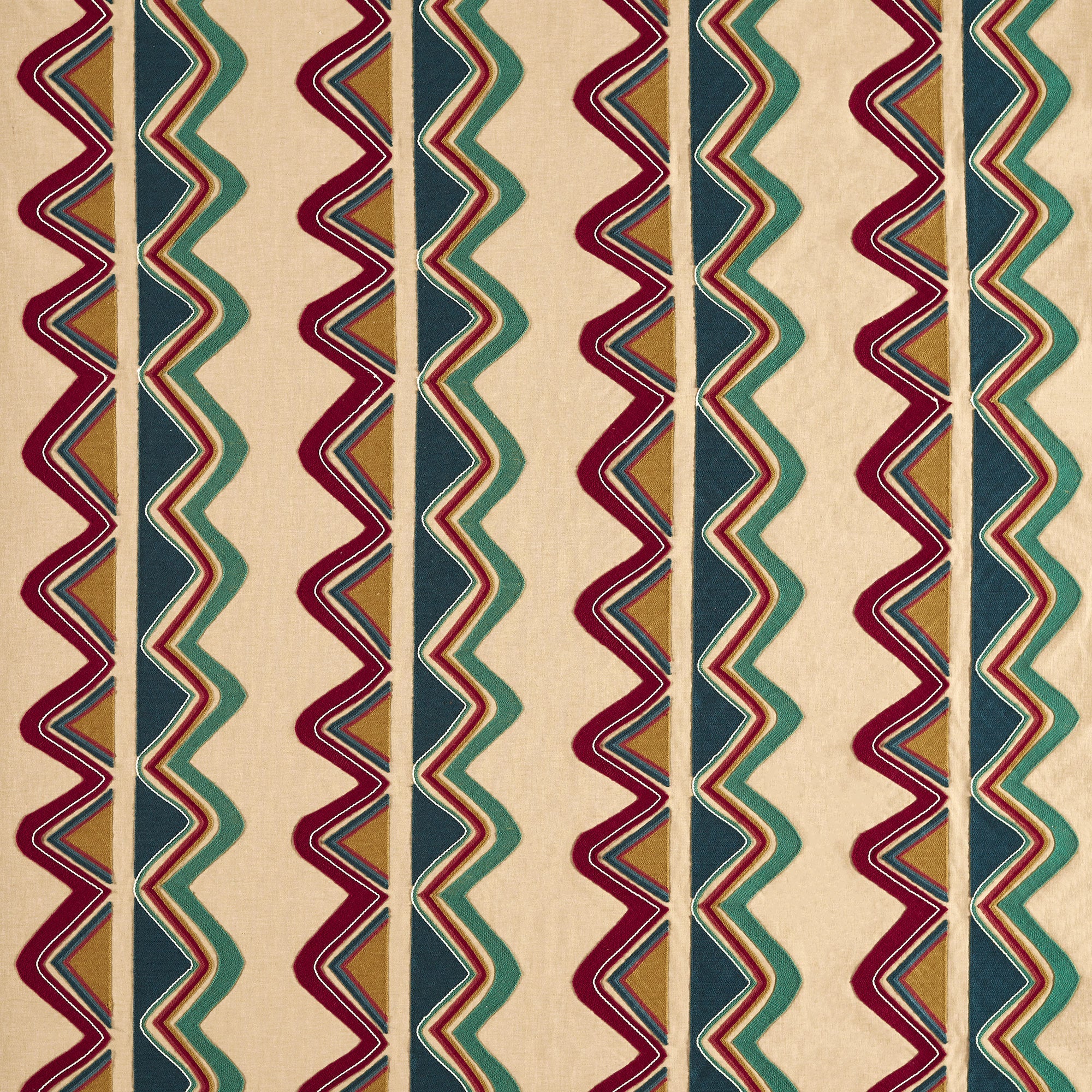 134793 Kaleido Scarlet/Midnight Zamora Fabric by Harlequin