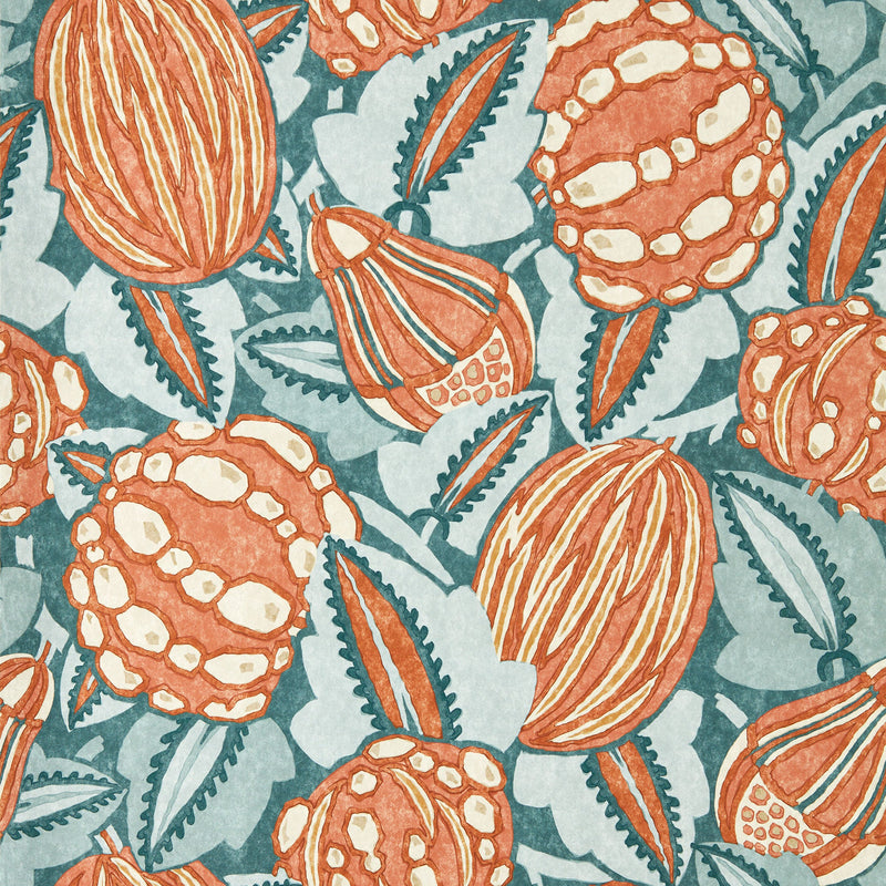 HFUP113360 Zenith Terracotta/Azul Wallpaper by Harlequin