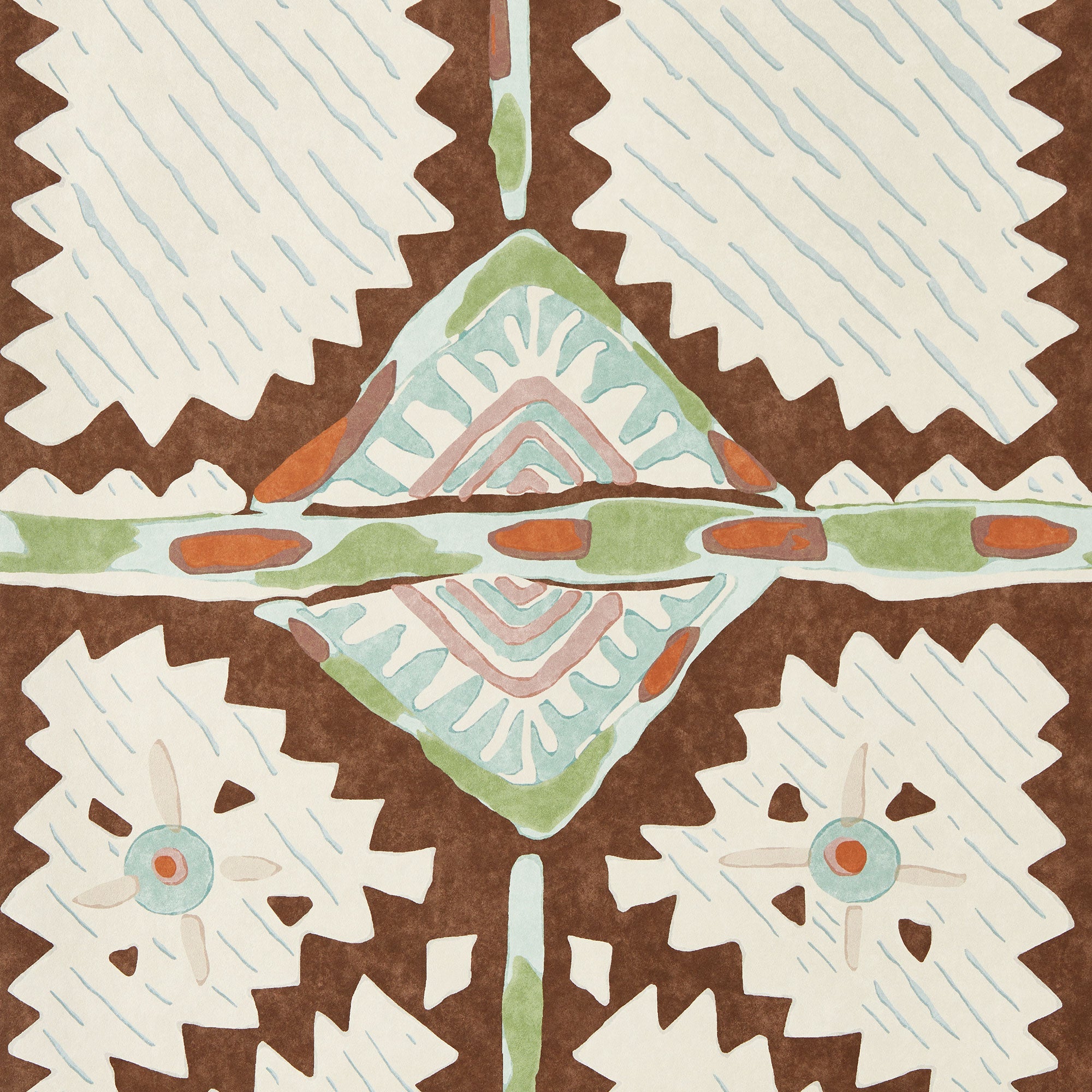 HFUP113361 Brocha Beechwood/Lagoon Wallpaper by Harlequin