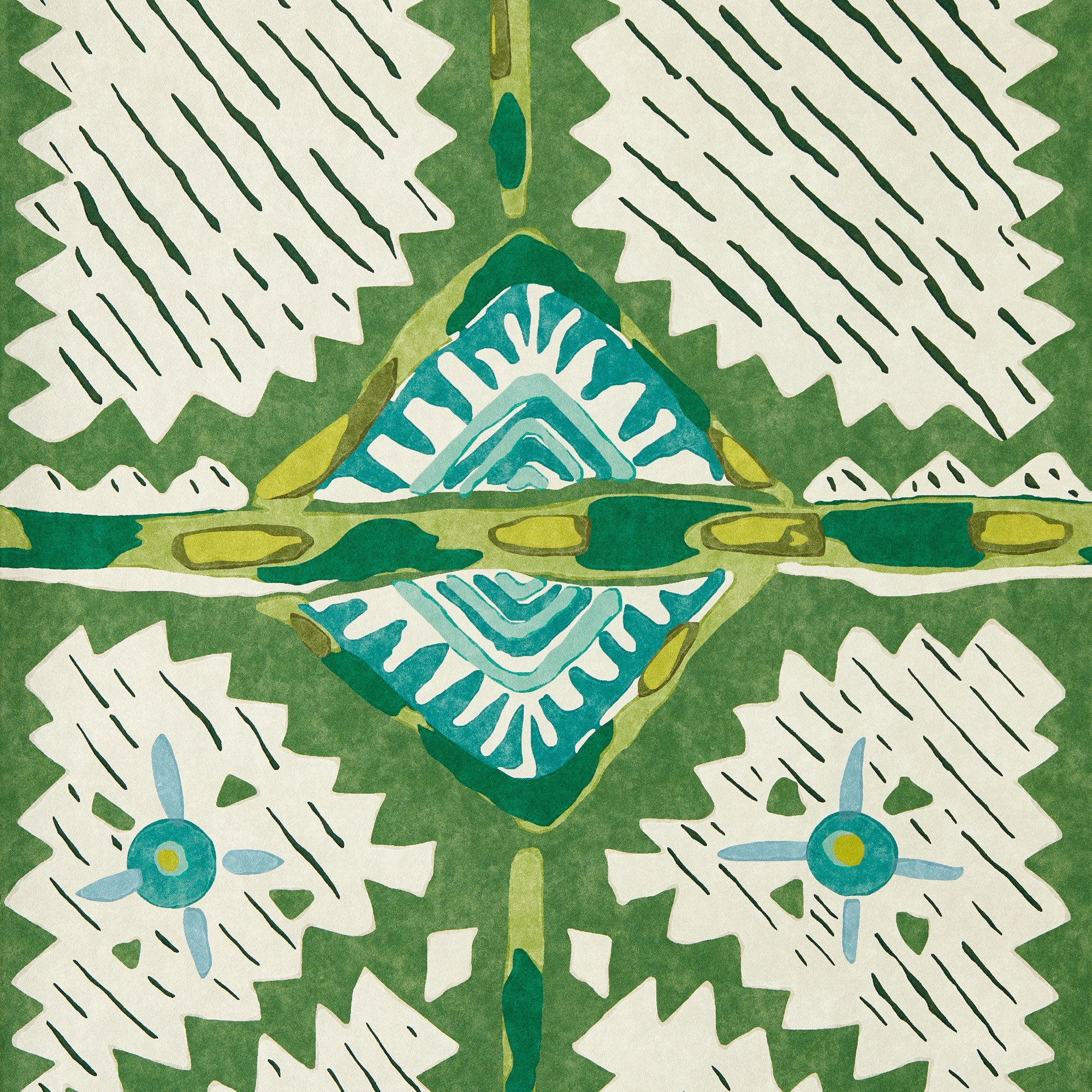 HFUP113363 Brocha Forest/Azul Wallpaper by Harlequin