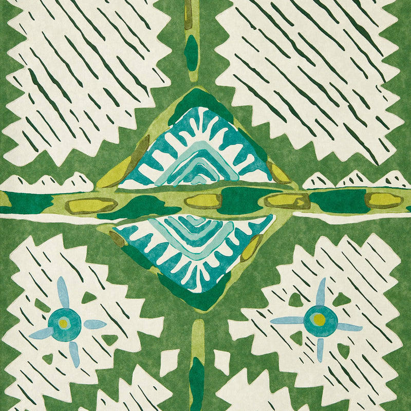 HFUP113363 Brocha Forest/Azul Wallpaper by Harlequin