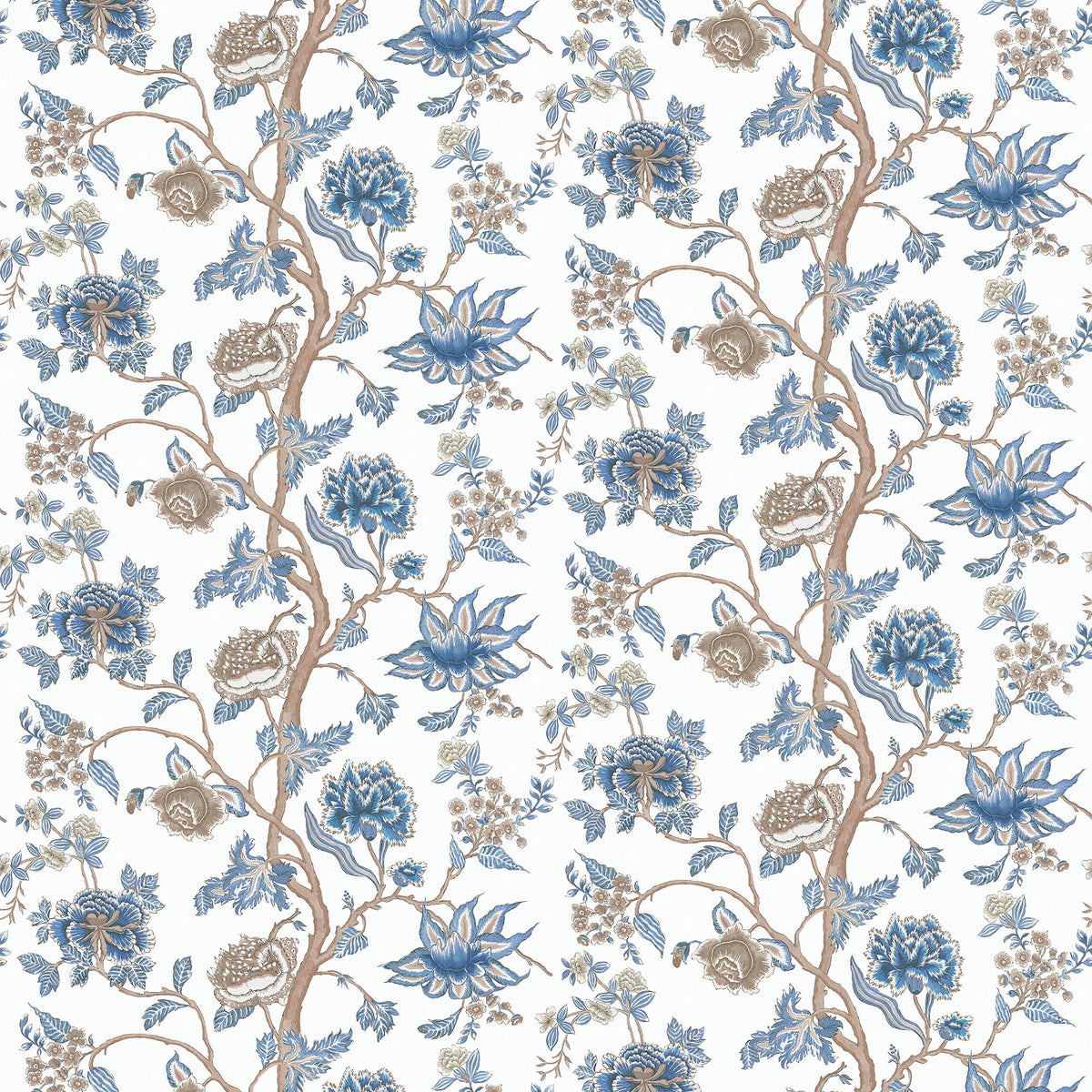Indienne Indigo/Birch Zamora Wallpaper by Harlequin