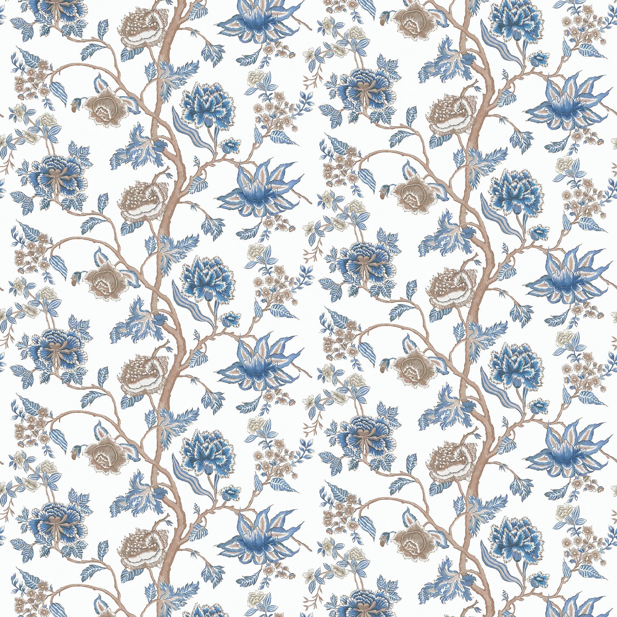 HFUP113375 Indienne Indigo/Birch Wallpaper by Harlequin
