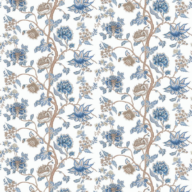 HFUP113375 Indienne Indigo/Birch Wallpaper by Harlequin