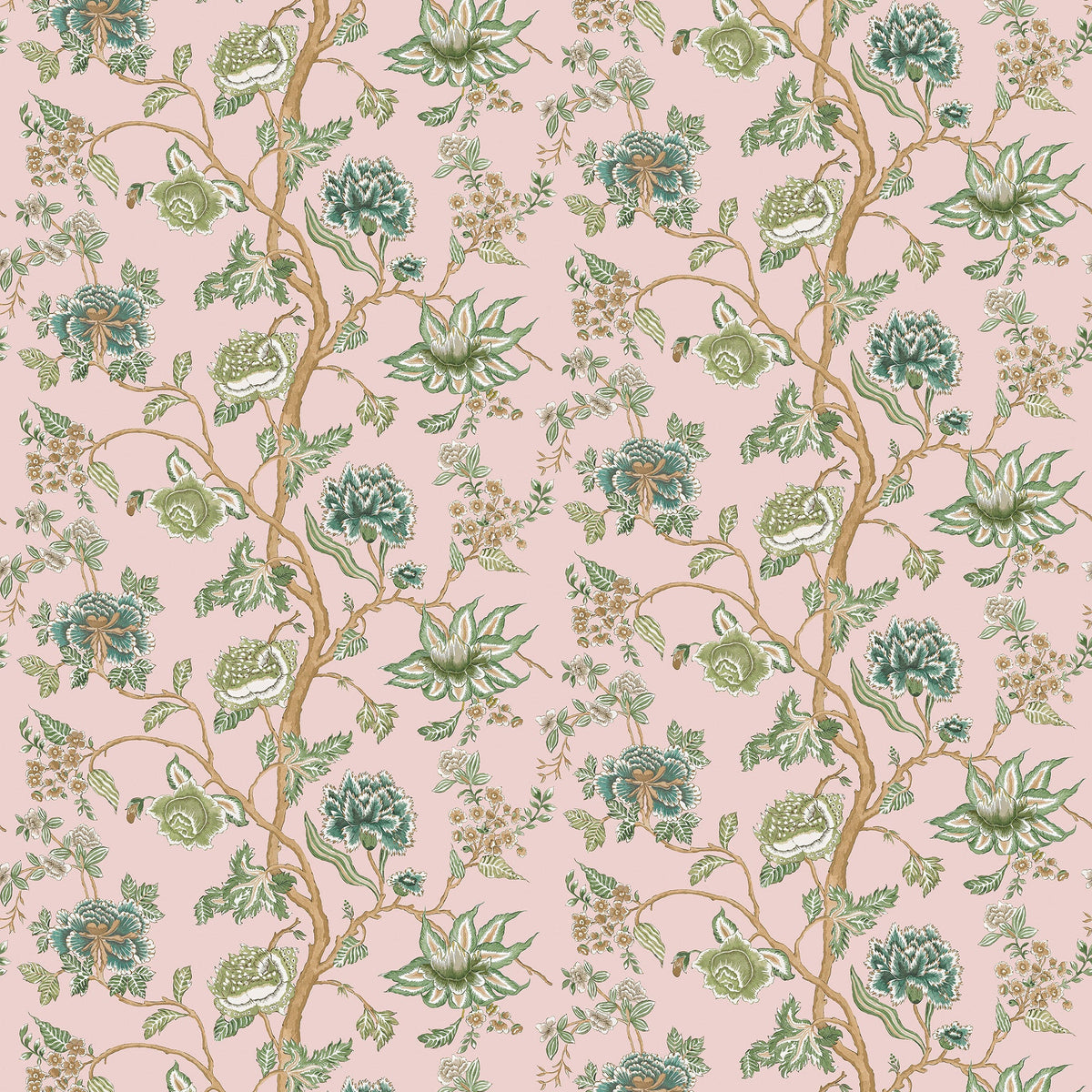 Indienne Blush/Forest Zamora Wallpaper by Harlequin