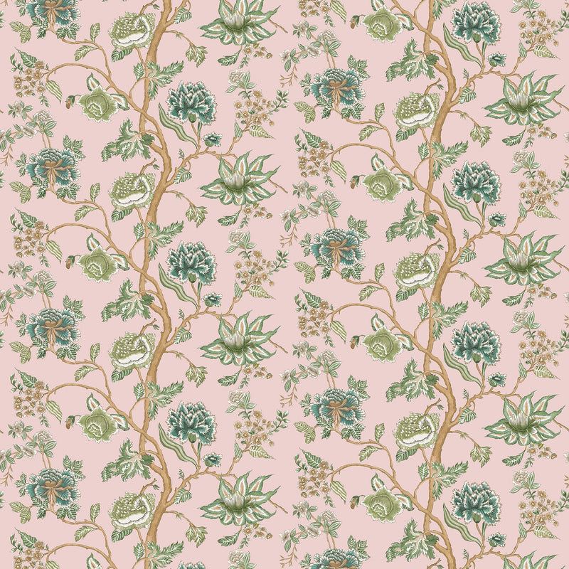 HFUP113376 Indienne Blush/Forest Wallpaper by Harlequin
