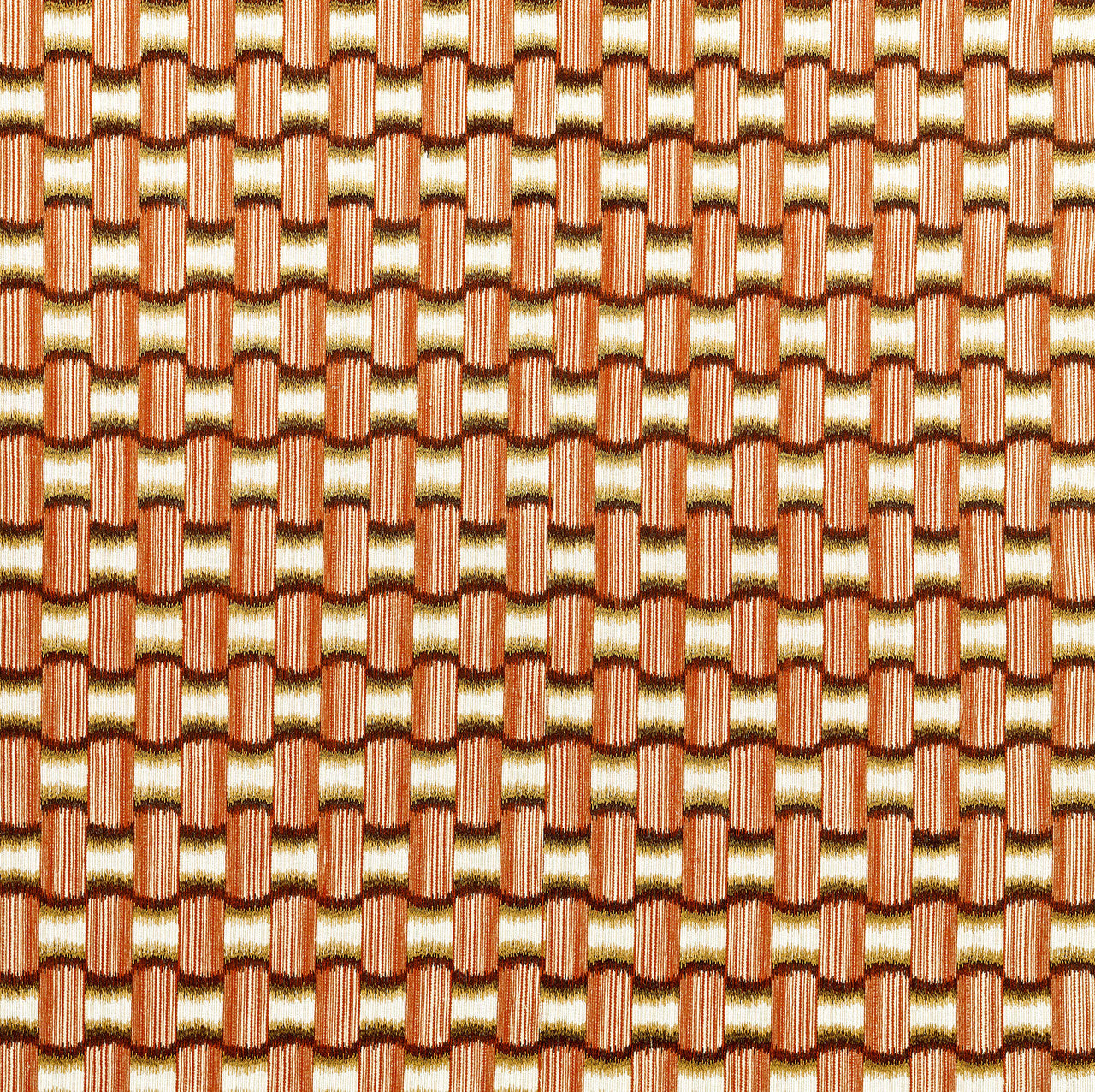 134195 Ikigai Harlequin X Henry Holland Terracotta Fabric by Harlequin