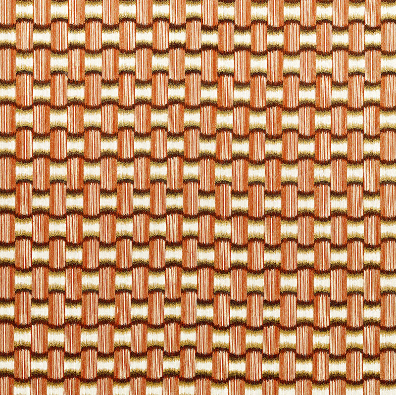 134195 Ikigai Harlequin X Henry Holland Terracotta Fabric by Harlequin