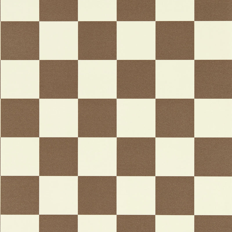 113170 Blenets Check Henry Holland Chocolate Wallpaper by Harlequin