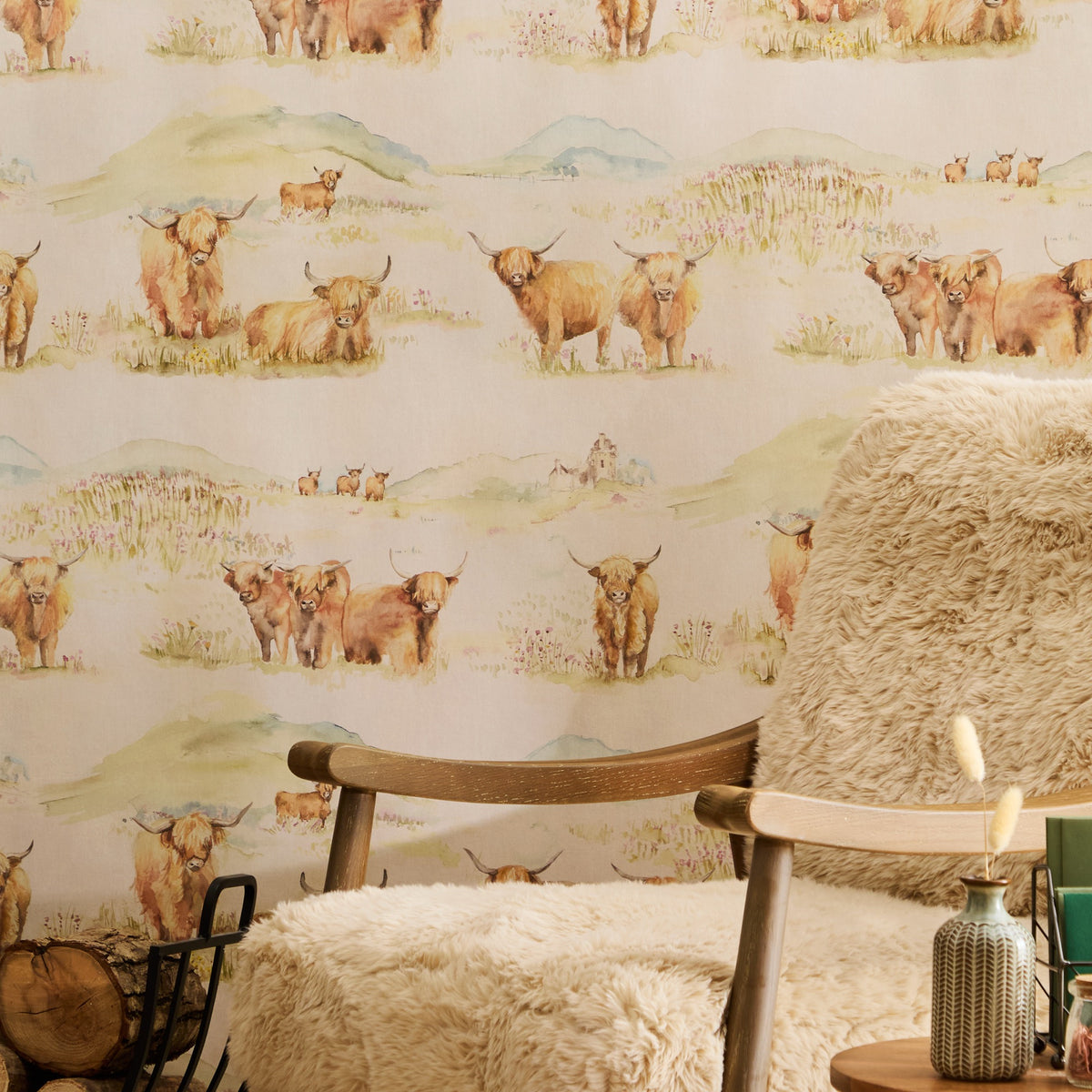 Highland Brown Wallpaper by Voyage Maison | HIGHLAN/WPO/MUL