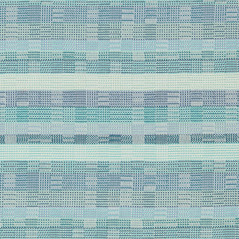 134517 Mira Indoor Outdoor Weaves II Azul, Aqua and Indigo Fabric by Harlequin