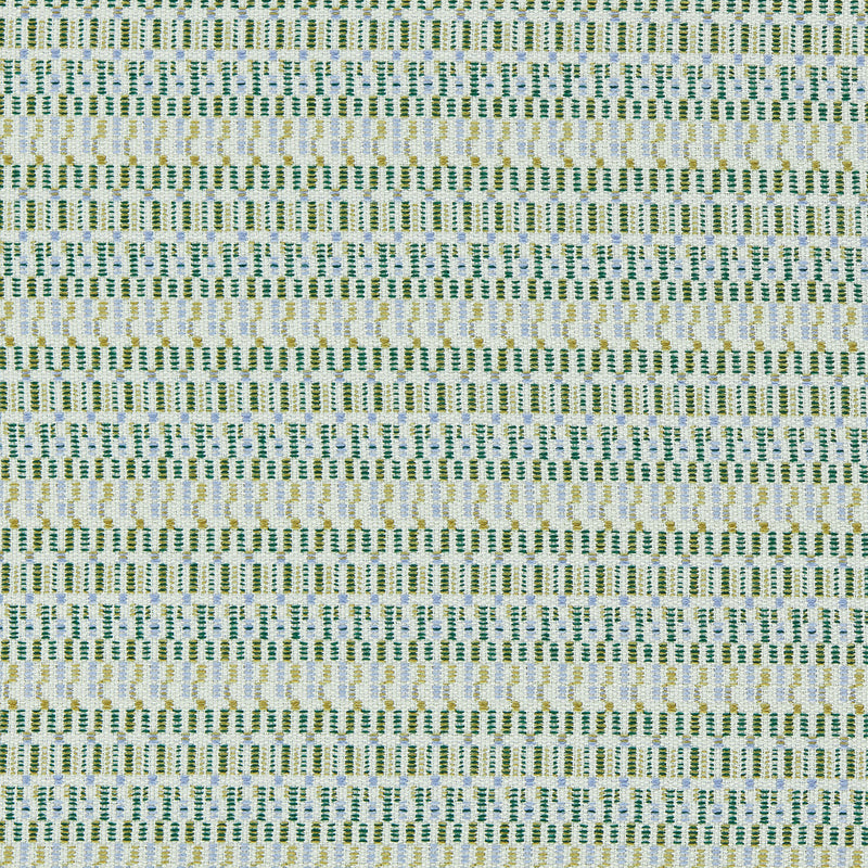 134519 Elidi Indoor Outdoor Weaves II Mallard, Grass and Iris Fabric by Harlequin