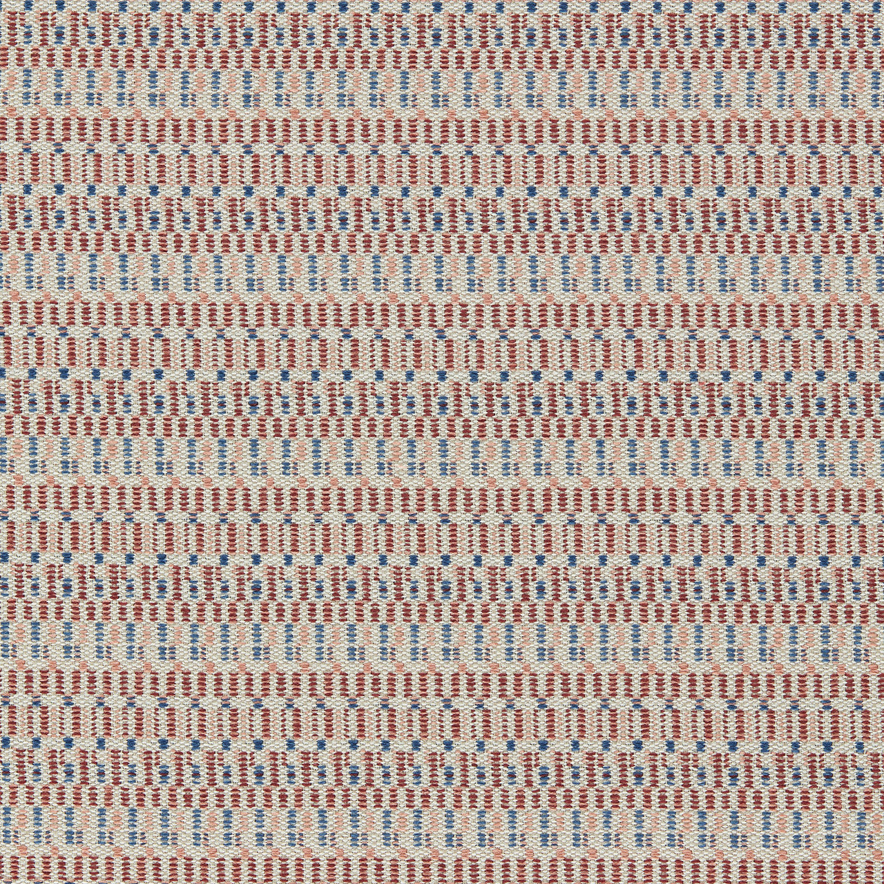 134520 Elidi Indoor Outdoor Weaves II Rust, Postiano and Indigo Fabric by Harlequin