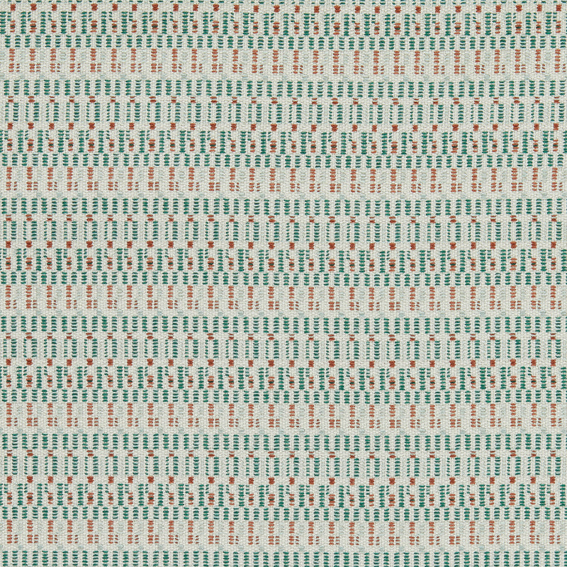 134521 Elidi Indoor Outdoor Weaves II Mallard, Rust and Cloud Fabric by Harlequin