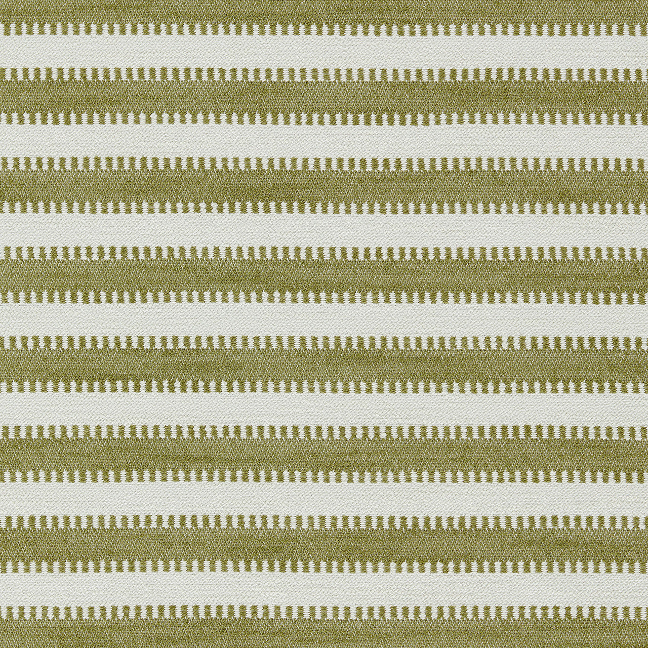 134523 Ocala Stripe Indoor Outdoor Weaves II Grass and Chalk Fabric by Harlequin