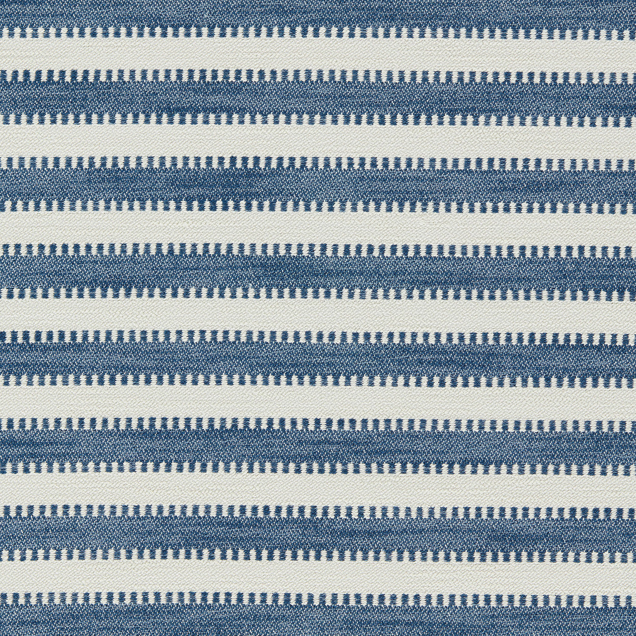 134524 Ocala Stripe Indoor Outdoor Weaves II Indigo and Chalk Fabric by Harlequin