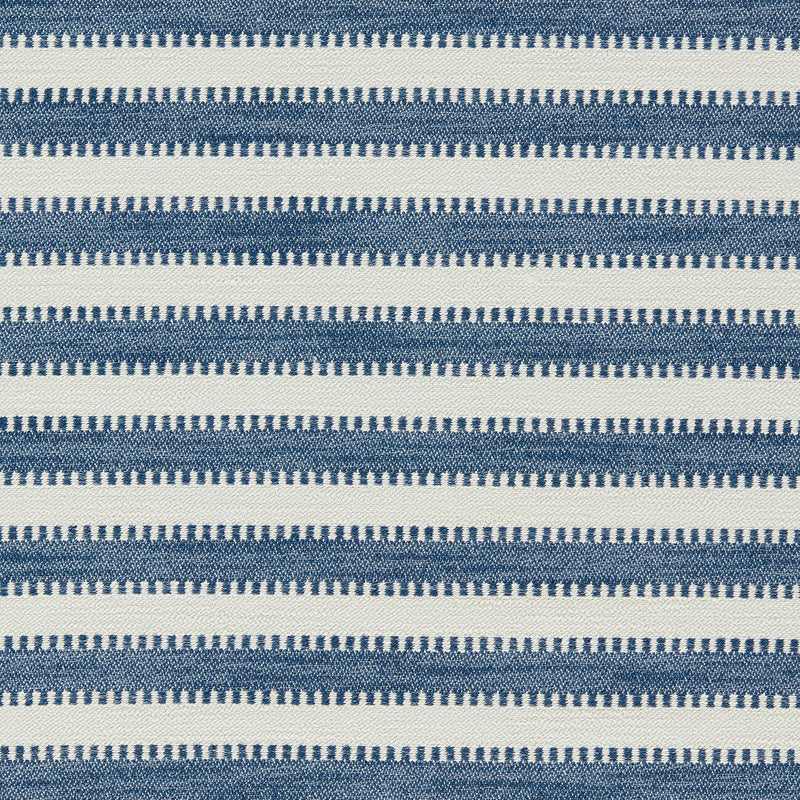 134524 Ocala Stripe Indoor Outdoor Weaves II Indigo and Chalk Fabric by Harlequin