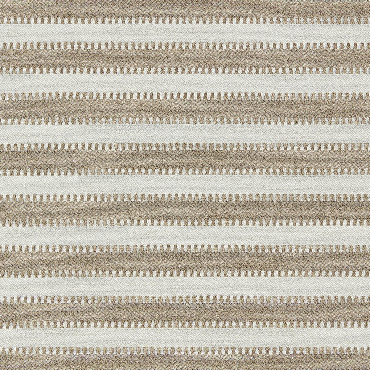 Ocala Stripe Indoor Outdoor Weaves II Taupe and Chalk Fabric by Harlequin