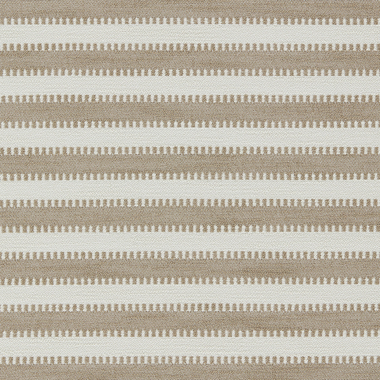 134525 Ocala Stripe Indoor Outdoor Weaves II Taupe and Chalk Fabric by Harlequin