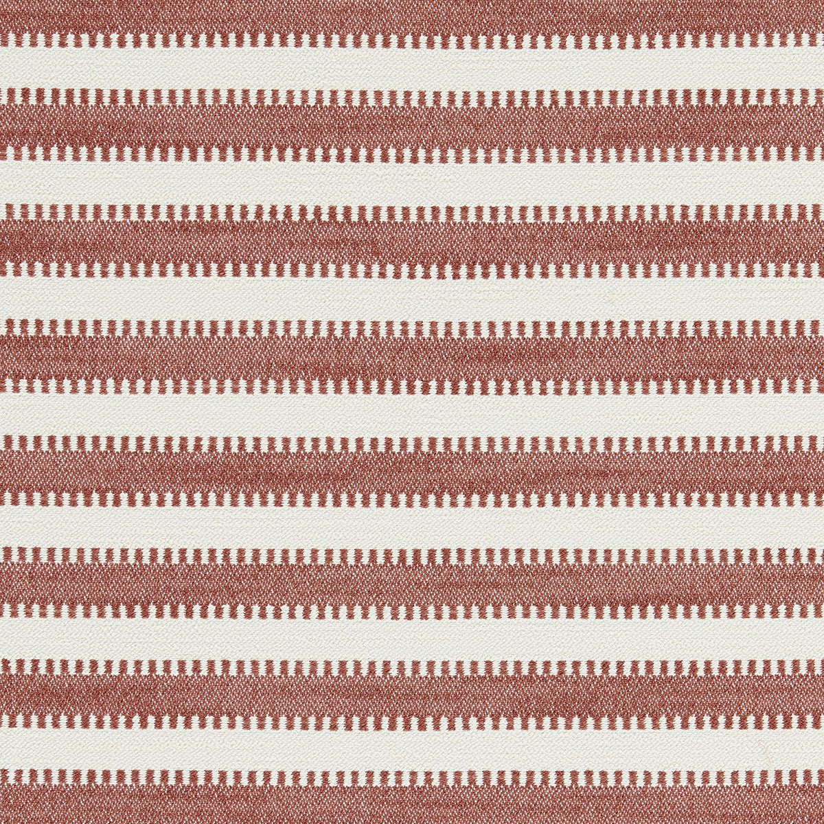 Ocala Stripe Indoor Outdoor Weaves II Rust and Chalk Fabric by Harlequin