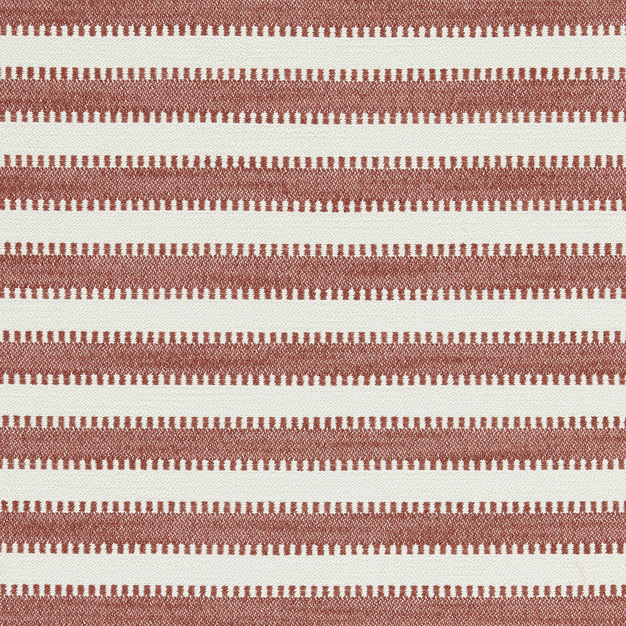 134529 Ocala Stripe Indoor Outdoor Weaves II Rust and Chalk Fabric by Harlequin