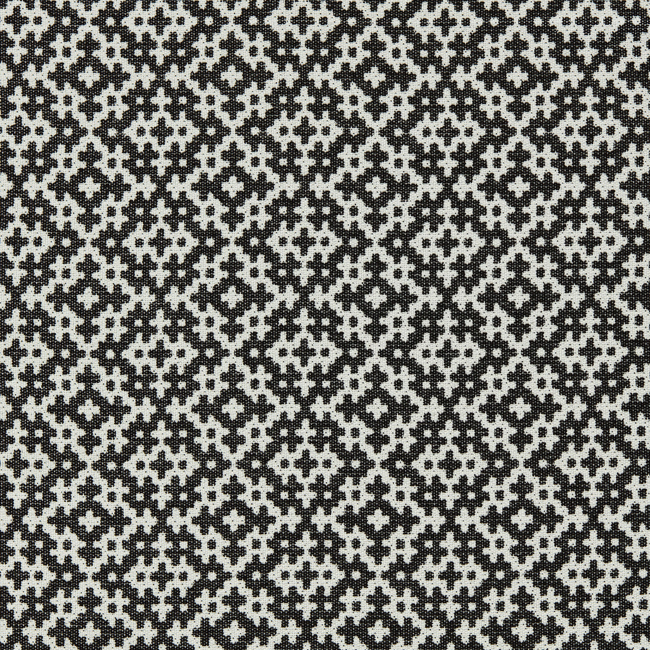 134532 Liora Indoor Outdoor Weaves II Black Earth and Chalk Fabric by Harlequin