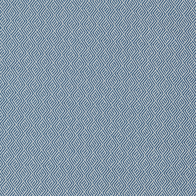 134538 Nalani Indoor Outdoor Weaves II Indigo and Chalk Fabric by Harlequin