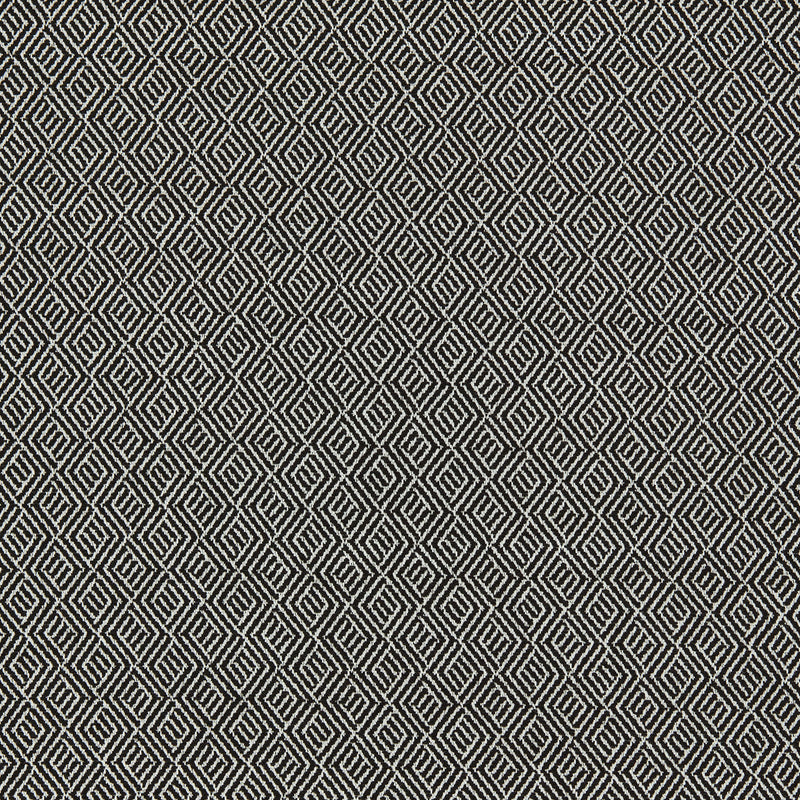134542 Nalani Indoor Outdoor Weaves II Black Earth and Chalk Fabric by Harlequin