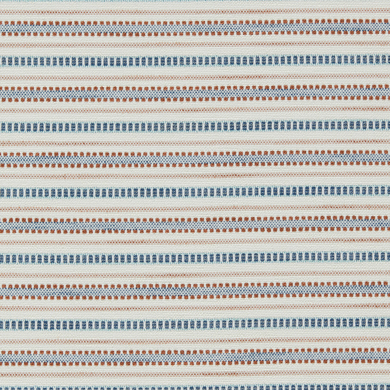 134550 Cove Indoor Outdoor Weaves II Indigo and Rust Fabric by Harlequin