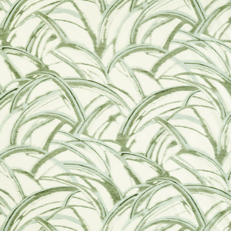 121269 Kimono Kasuri Seaglass and Evergreen Fabric by Harlequin