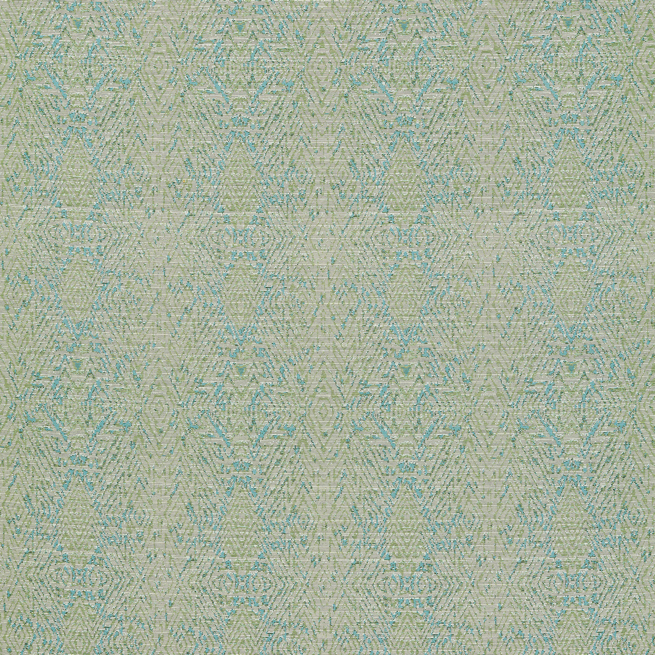 134572 Hansha Kasuri Kelly and Lagoon Fabric by Harlequin