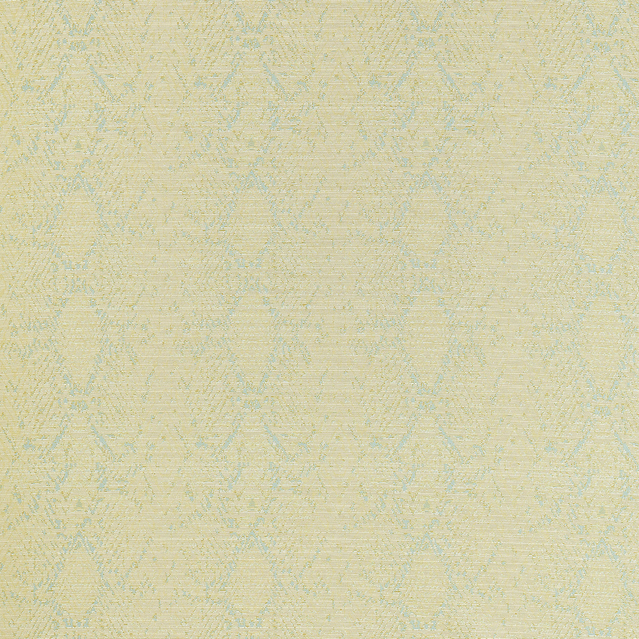 134573 Hansha Kasuri Buttermilk and Sky Fabric by Harlequin