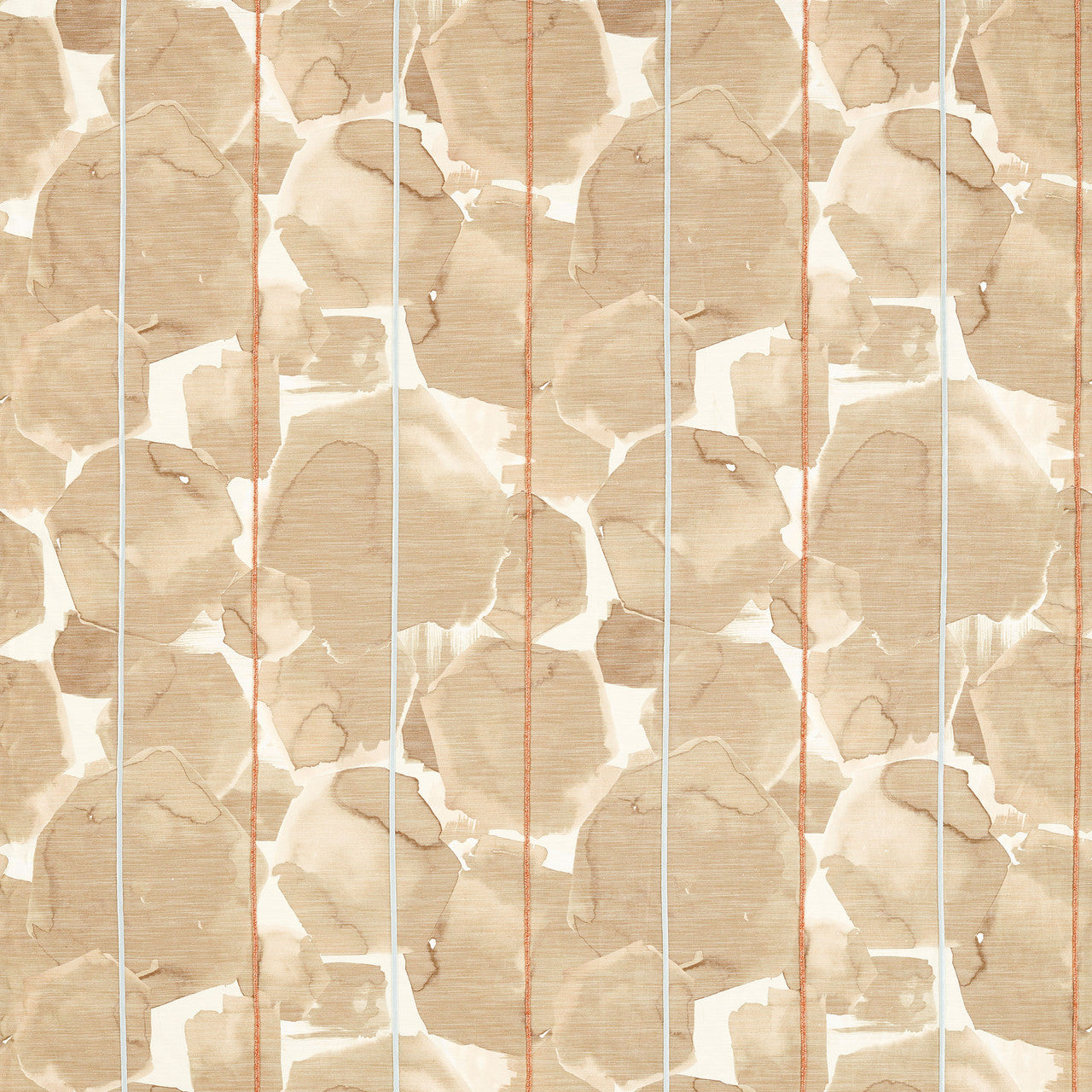 134575 Ceilo Kasuri Clay, Paprika and Sky Fabric by Harlequin