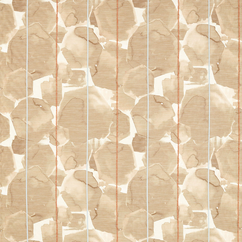 134575 Ceilo Kasuri Clay, Paprika and Sky Fabric by Harlequin