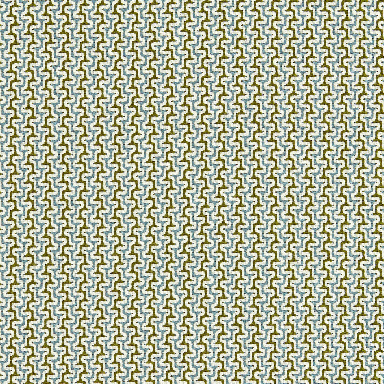 134581 Sashiko Kasuri Sky and Olive Fabric by Harlequin