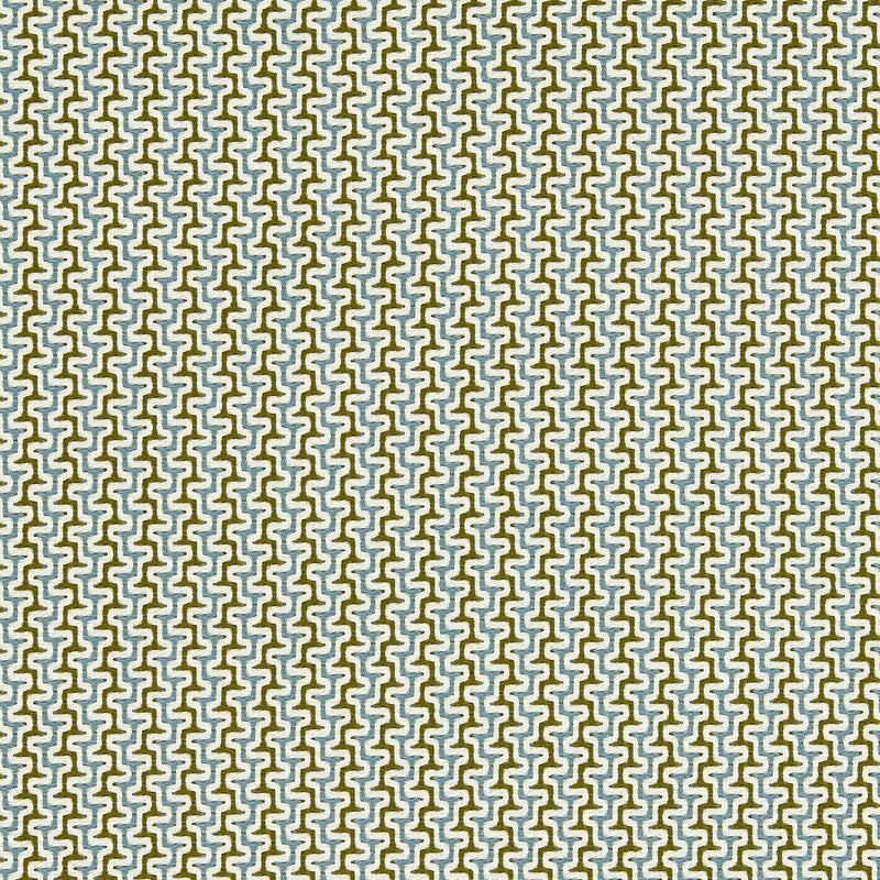 134581 Sashiko Kasuri Sky and Olive Fabric by Harlequin