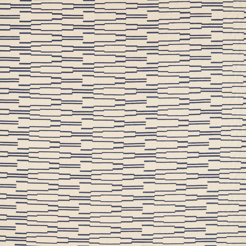 134615 Juniper Kasuri Parchment and Indigo Fabric by Harlequin