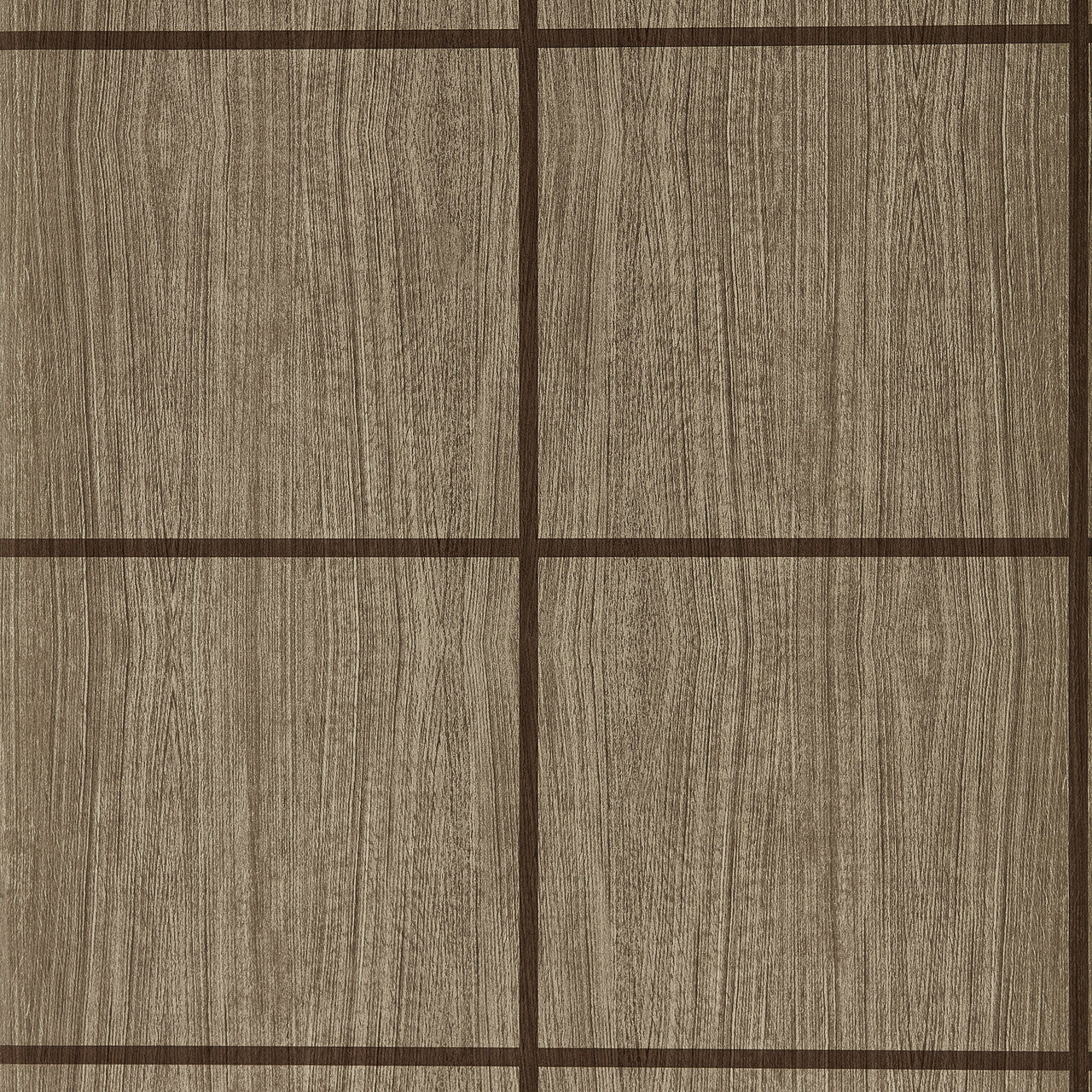 113198 Wood Blocks Kasuri Walnut and Gloss Wallpaper by Harlequin