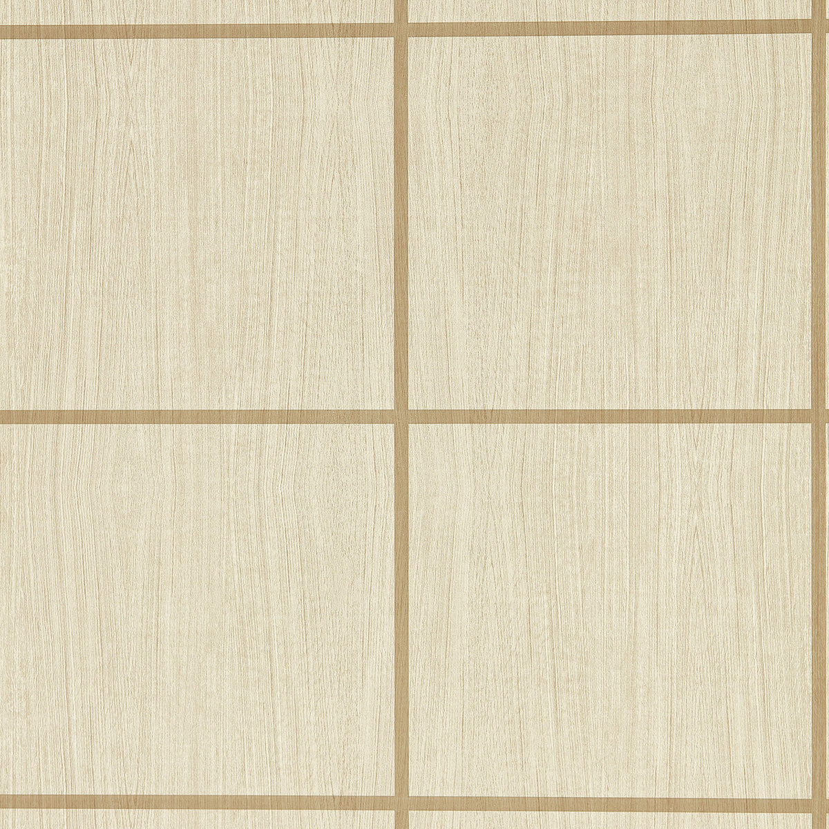 Wood Blocks Kasuri Ash and Taupe Gloss Wallpaper by Harlequin