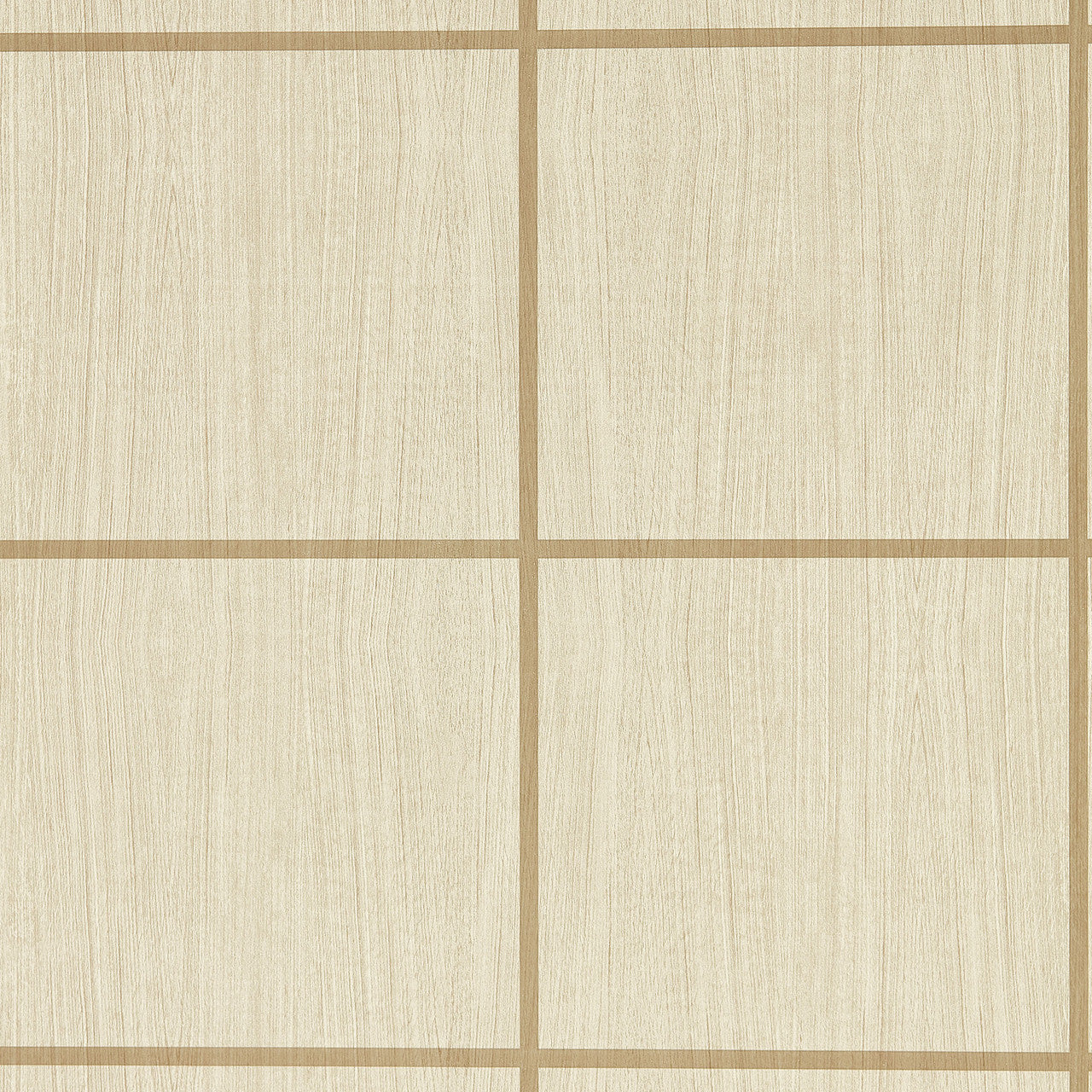 113199 Wood Blocks Kasuri Ash and Taupe Gloss Wallpaper by Harlequin