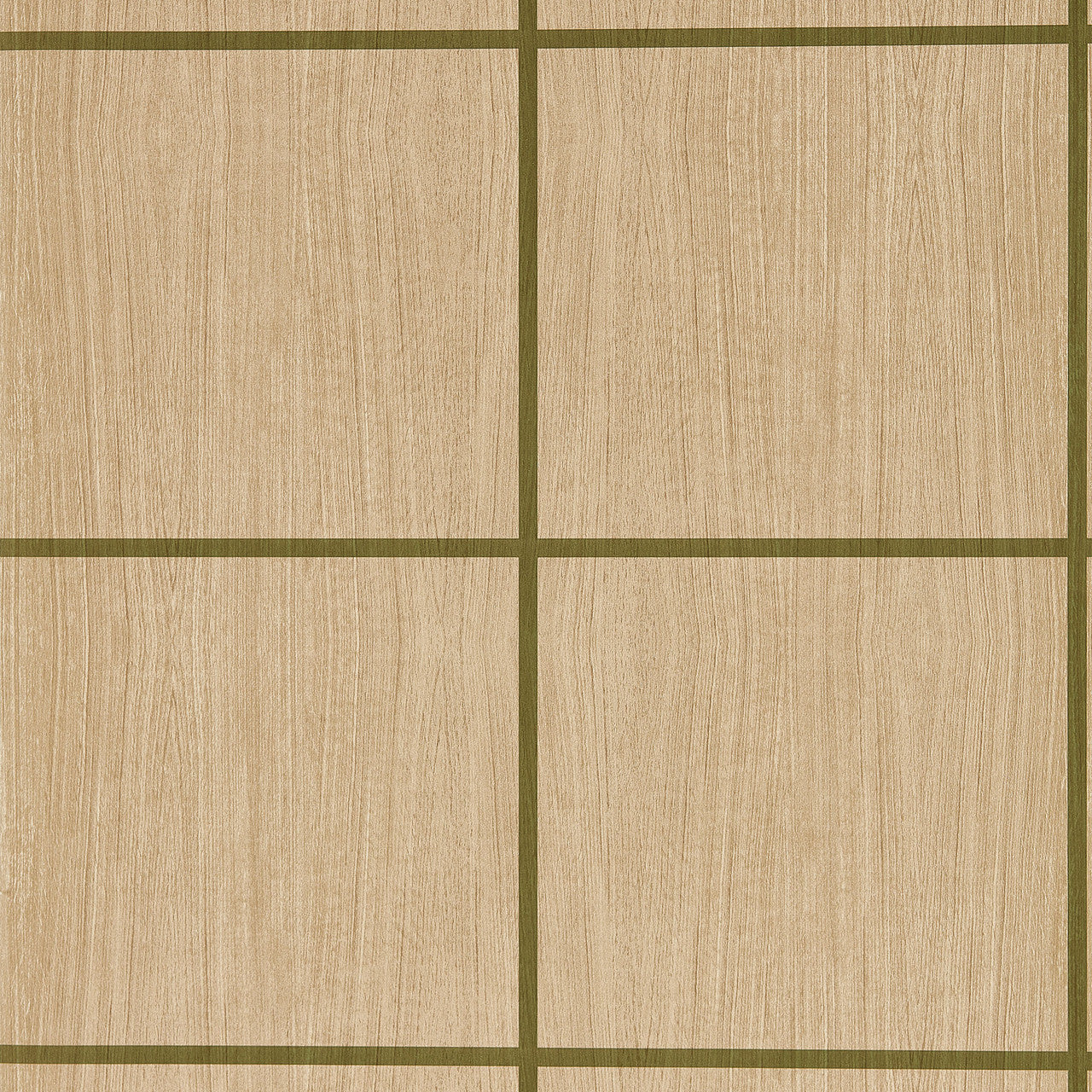 113201 Wood Blocks Kasuri Pine and Forest Gloss Wallpaper by Harlequin
