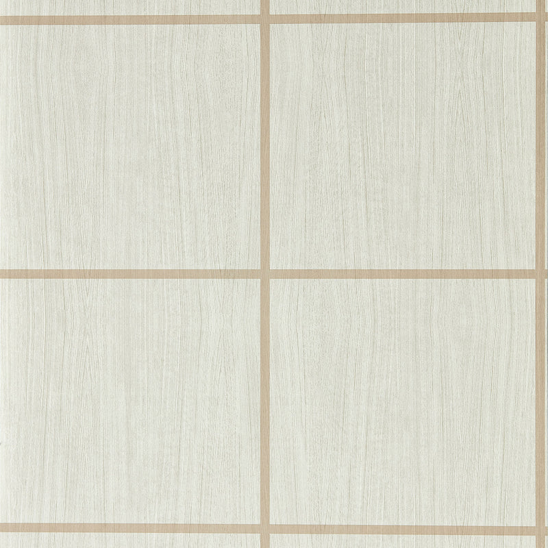 113202 Wood Blocks Kasuri Silver Birch and Blush Gloss Wallpaper by Harlequin