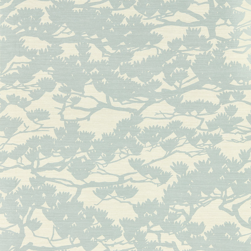 113205 Kengai Kasuri Sky and Chalk Wallpaper by Harlequin