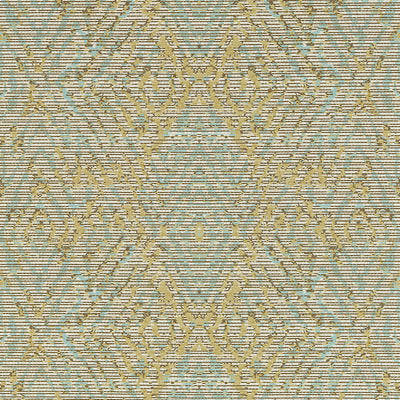 Hansha Kasuri Buttermilk and Sky Wallpaper by Harlequin