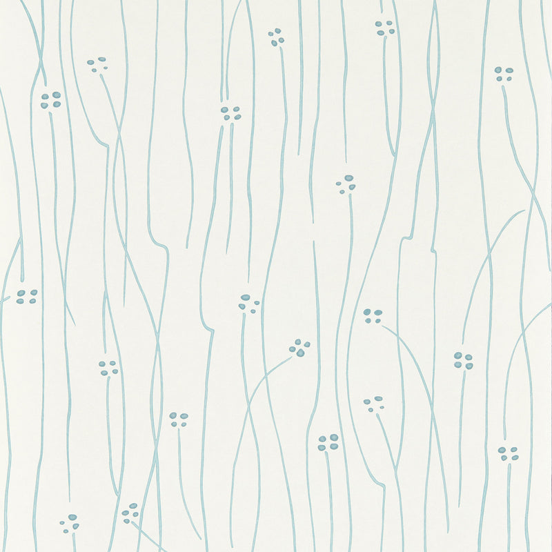 113214 Eizou Kasuri Sky, Indigo and Chalk Wallpaper by Harlequin