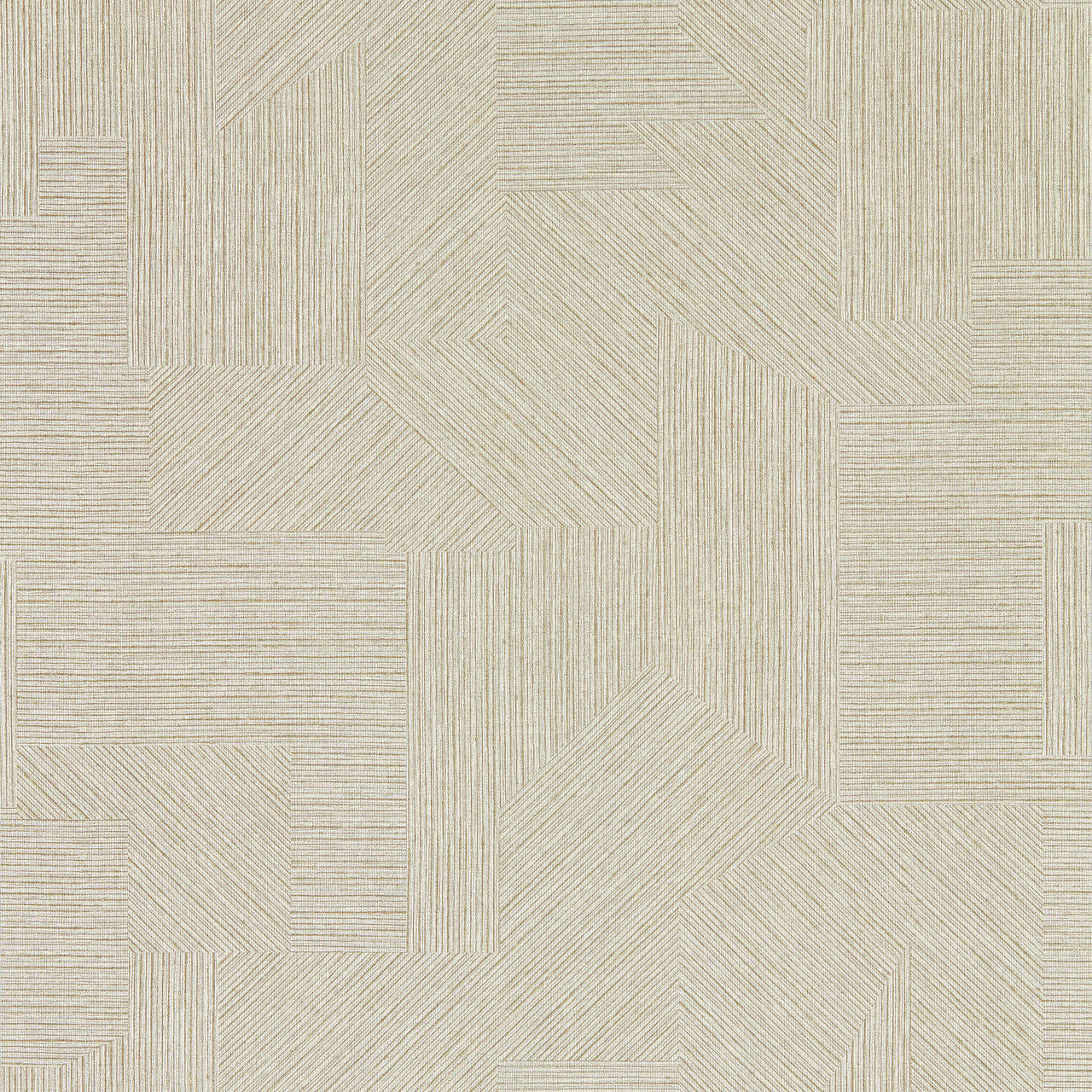 113225 Mokume Kasuri Taupe and Gilver Wallpaper by Harlequin