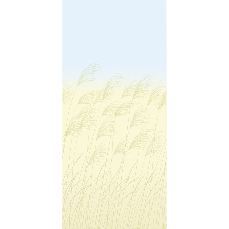 113230 Miscanthus Mural Kasuri Buttermilk and Sky Wallpaper by Harlequin